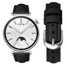 18mm Slim Genuine Leather Watch Band(Black) - 3