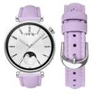 18mm Slim Genuine Leather Watch Band(Light Purple) - 3