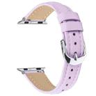 For Apple Watch 42mm / 41mm / 40mm / 38mm Small Waist PU Leather Watch Band(Light Purple) - 3