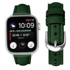 For Apple Watch 42mm / 41mm / 40mm / 38mm Small Waist PU Leather Watch Band(Pine Green) - 2