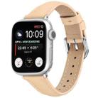 For Apple Watch 42mm / 41mm / 40mm / 38mm Small Waist PU Leather Watch Band(Camel Color) - 1