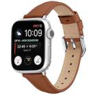 For Apple Watch 42mm / 41mm / 40mm / 38mm Small Waist PU Leather Watch Band(Brown) - 1