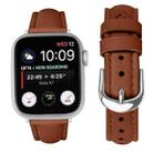 For Apple Watch 42mm / 41mm / 40mm / 38mm Small Waist PU Leather Watch Band(Brown) - 2