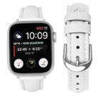 For Apple Watch 46mm / 49mm / 45mm / 44mm Small Waist PU Leather Watch Band(White) - 2