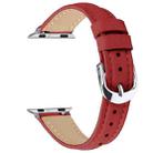 For Apple Watch 46mm / 49mm / 45mm / 44mm Small Waist PU Leather Watch Band(Red) - 3