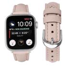 For Apple Watch 46mm / 49mm / 45mm / 44mm Small Waist PU Leather Watch Band(Sandpaper pink) - 2