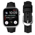 For Apple Watch 46mm / 49mm / 45mm / 44mm Small Waist PU Leather Watch Band(Black) - 2