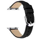 For Apple Watch 46mm / 49mm / 45mm / 44mm Small Waist PU Leather Watch Band(Black) - 3