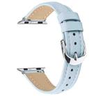 For Apple Watch 46mm / 49mm / 45mm / 44mm Small Waist PU Leather Watch Band(Sky Blue) - 3
