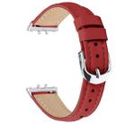 For Samsung Galaxy Fit3 Slim Genuine Leather Watch Band(Red) - 2