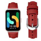 For Samsung Galaxy Fit3 Slim Genuine Leather Watch Band(Red) - 3