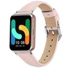 For Samsung Galaxy Fit3 Slim Genuine Leather Watch Band(Pink) - 1