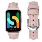 For Samsung Galaxy Fit3 Slim Genuine Leather Watch Band(Pink) - 3