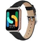 For Samsung Galaxy Fit3 Slim Genuine Leather Watch Band(Black) - 1