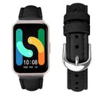 For Samsung Galaxy Fit3 Slim Genuine Leather Watch Band(Black) - 3