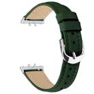 For Samsung Galaxy Fit3 Slim Genuine Leather Watch Band(Pine Green) - 2