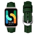 For Samsung Galaxy Fit3 Slim Genuine Leather Watch Band(Pine Green) - 3