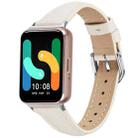 For Samsung Galaxy Fit3 Slim Genuine Leather Watch Band(Apricot) - 1
