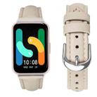 For Samsung Galaxy Fit3 Slim Genuine Leather Watch Band(Apricot) - 3