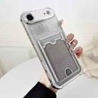 For iPhone 17 Air Four-cornered Glitter Electroplated Card Bag TPU Phone Case(Silver) - 1