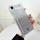 For iPhone 17 Air Four-cornered Glitter Electroplated Card Bag TPU Phone Case(Transparent) - 1