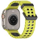 For Apple Watch 46mm / 49mm / 45mm / 44mm Ocean Double-row Hole Two-color Silicone Watch Band(Lemon Gray) - 2