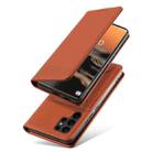 For Samsung Galaxy S23+ 5G Magnetism Skin Feel Card Holder Leather Phone Case(Brown) - 2