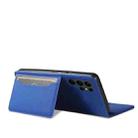 For Samsung Galaxy S23+ 5G Magnetism Skin Feel Card Holder Leather Phone Case(Blue) - 3