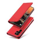 For Samsung Galaxy S23+ 5G Magnetism Skin Feel Card Holder Leather Phone Case(Red) - 2