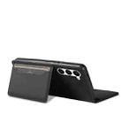For Samsung Galaxy S23 5G Magnetism Skin Feel Card Holder Leather Phone Case(black) - 3