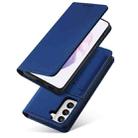 For Samsung Galaxy S21 5G Magnetism Skin Feel Card Holder Leather Phone Case(Blue) - 2