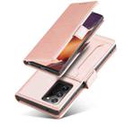 For Samsung Galaxy Note20 Ultra Magnetism Skin Feel Card Holder Leather Phone Case(Rose Gold) - 2