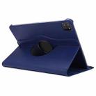 For iPad Air 11 2025 / 2024 / Air 10.9 2022 ENKAY 360 Degree Rotation Litchi Leather Smart Tablet Case(Dark Blue) - 2