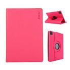 For iPad Air 11 2025 / 2024 / Air 10.9 2022 ENKAY 360 Degree Rotation Litchi Leather Smart Tablet Case(Rose Red) - 1