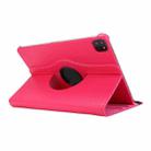 For iPad Air 11 2025 / 2024 / Air 10.9 2022 ENKAY 360 Degree Rotation Litchi Leather Smart Tablet Case(Rose Red) - 2