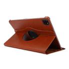 For iPad Air 11 2025 / 2024 / Air 10.9 2022 ENKAY 360 Degree Rotation Litchi Leather Smart Tablet Case(Brown) - 2