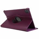 For iPad Pro 12.9 / Air 13 2025 / 2024 ENKAY 360 Degree Rotation Litchi Leather Smart Tablet Case(Dark Purple) - 2