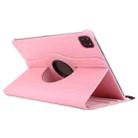 For iPad Pro 12.9 / Air 13 2025 / 2024 ENKAY 360 Degree Rotation Litchi Leather Smart Tablet Case(Pink) - 2