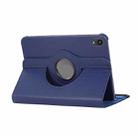 For iPad mini 2024 / mini 6 ENKAY 360 Degree Rotation Litchi Leather Smart Tablet Case(Dark Blue) - 2