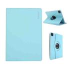 For iPad mini 2024 / mini 6 ENKAY 360 Degree Rotation Litchi Leather Smart Tablet Case(Light Blue) - 1
