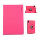 For iPad mini 2024 / mini 6 ENKAY 360 Degree Rotation Litchi Leather Smart Tablet Case(Rose Red) - 1
