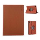 For iPad mini 2024 / mini 6 ENKAY 360 Degree Rotation Litchi Leather Smart Tablet Case(Brown) - 1