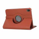 For iPad mini 2024 / mini 6 ENKAY 360 Degree Rotation Litchi Leather Smart Tablet Case(Brown) - 2