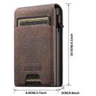 The Suteni denim pattern button automatically pops out the card box(Brown) - 2