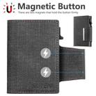 Suteni Denim Buckle Button Automatically Pops Out the Card Box(Black) - 3