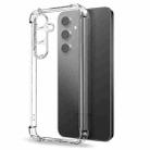 For Samsung Galaxy S24 FE 5G NORTHJO 2 in 1 TPU Airbag Shockproof Phone Case with Screen Film(Clear) - 2