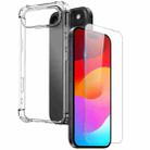 For iPhone 17 Air NORTHJO 2 in 1 TPU Airbag Shockproof Phone Case with Screen Film(Clear) - 1