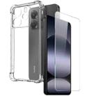 For Redmi Note 14 4G 163.25mm NORTHJO 2 in 1 TPU Airbag Shockproof Phone Case with Screen Film(Clear) - 1