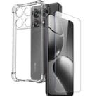 For Xiaomi 14T Pro 5G NORTHJO 2 in 1 TPU Airbag Shockproof Phone Case with Screen Film(Clear) - 1