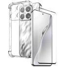 For Xiaomi 15 Pro 5G NORTHJO 2 in 1 TPU Airbag Shockproof Phone Case with Screen Film(Clear) - 1